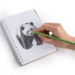 Pandás grafitceruza radírral, HB, kerek test, 1 db, Kidea