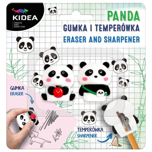 Pandás radír és hegyező, Kidea