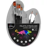 Ecset készlet 7 db-os, festőpalettával, Kidea