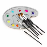 Ecset készlet 7 db-os, festőpalettával, Kidea