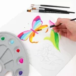 Ecset készlet 7 db-os, festőpalettával, Kidea