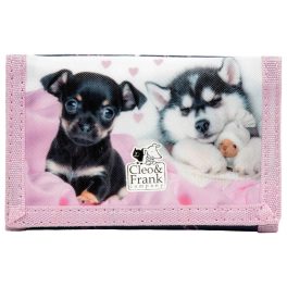   Cleo and Frank pénztárca, 12x8cm, CF38, kutyás, Life is better with a dog