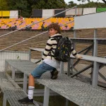 Fiús hátizsák, iskolatáska, 3 rekeszes, 39x27x20cm, BackUp, 2025, R50, fekete-sárga, Cyber Attack