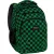 Minecraft mintás hátizsák, 3 rekeszes, 45x32x23cm, BackUp, 2026, W73, zöld-fekete kockás