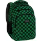 Minecraft mintás hátizsák, 3 rekeszes, 45x32x23cm, BackUp, 2026, W73, zöld-fekete kockás