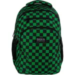 Minecraft mintás hátizsák, 3 rekeszes, 45x32x23cm, BackUp, 2026, W73, zöld-fekete kockás