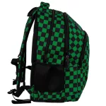 Minecraft mintás hátizsák, 3 rekeszes, 45x32x23cm, BackUp, 2026, W73, zöld-fekete kockás