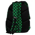 Minecraft mintás hátizsák, 3 rekeszes, 45x32x23cm, BackUp, 2026, W73, zöld-fekete kockás