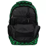 Minecraft mintás hátizsák, 3 rekeszes, 45x32x23cm, BackUp, 2026, W73, zöld-fekete kockás