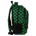 Minecraft mintás hátizsák, 3 rekeszes, 42x30x20cm, BackUp, 2026, X73, zöld-fekete kockás