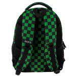Minecraft mintás hátizsák, 3 rekeszes, 42x30x20cm, BackUp, 2026, X73, zöld-fekete kockás