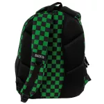 Minecraft mintás hátizsák, 3 rekeszes, 42x30x20cm, BackUp, 2026, X73, zöld-fekete kockás