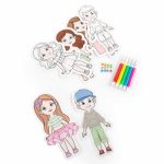 Kreatív divatstúdió, öltöztető szett (15 figura, 60 matrica, 12 strasszkő, 5 filctoll), Kidea