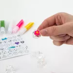 Gyűrűkészítő készlet (4 db gyűrű, 40 minta, 3D zselé), Kidea