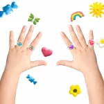 Gyűrűkészítő készlet (4 db gyűrű, 40 minta, 3D zselé), Kidea