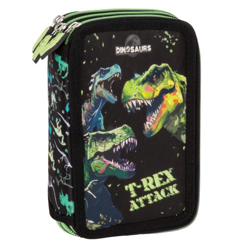 Dinoszaurusz tolltartó, 3 emeletes, töltött, DN20, T-Rex Attack