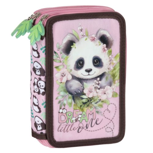 Pandás tolltartó, 3 emeletes, töltött, PA10
