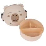 Kapibara uzsonnás doboz, rekeszes, kerek, 0,95l