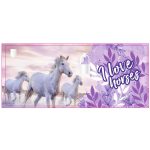 Lovas persely, kerek, KO25, lila-fehér