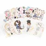 Matricás figurakészítő szett, divatos lányok, Kidea