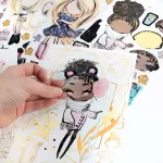 Matricás figurakészítő szett, divatos lányok, Kidea