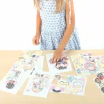 Matricás figurakészítő szett, divatos lányok, Kidea