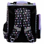 Unikornis ergonómikus iskolatáska 37x27x16cm, JR15, lila-fekete