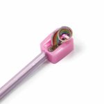 Lányos grafitceruza, HB, kerek test, szivárványos, többféle, Kidea