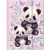 Pandás gumis mappa A/4, PA11, két panda