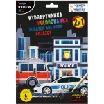 Képkarcoló füzet színezővel, járműves, Kidea