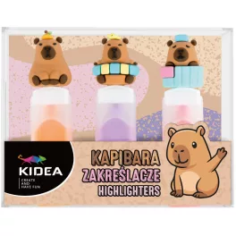   Kapibara szövegkiemelő, 3 színnel (narancs, lila, rózsaszín), Kidea