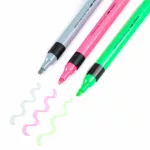 Szövegkiemelő, 3 db/csomag, metál, Kidea