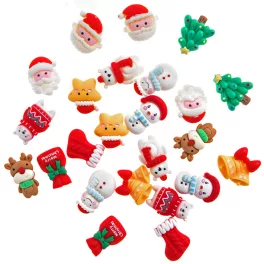 Karácsonyi 3D charm szett, 25 db/szett