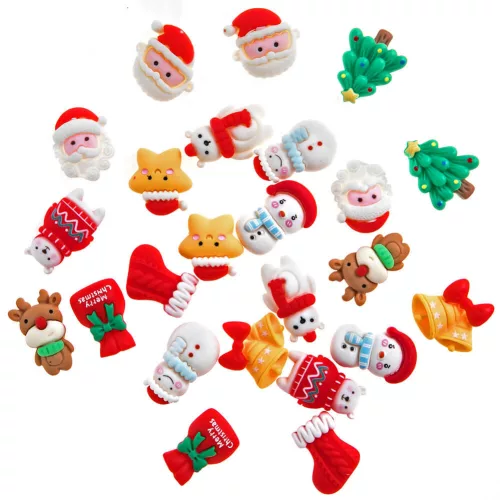 Karácsonyi 3D charm szett, 25 db/szett