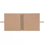Scrapbook, napló, 20x20cm, 40 lapos, barna