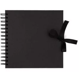 Scrapbook, napló, 20x20cm, 40 lapos, fekete
