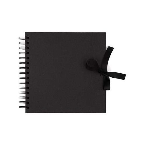Scrapbook, napló, 20x20cm, 40 lapos, fekete