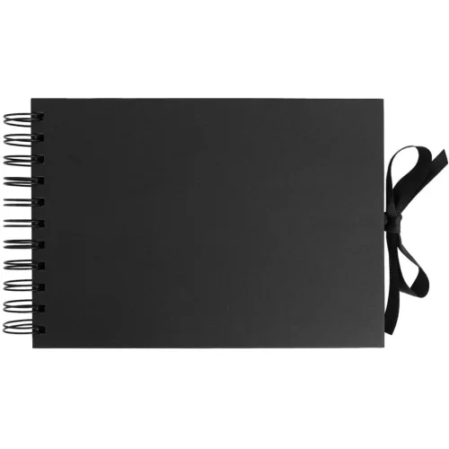 Scrapbook, napló, 15x21cm, 40 lapos, fekete