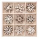 Fa formák, hópehely, 45 db/szett