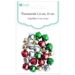 Harangok, fűzhető, 24 db/csomag, 10mm-es, vegyes metál színekben
