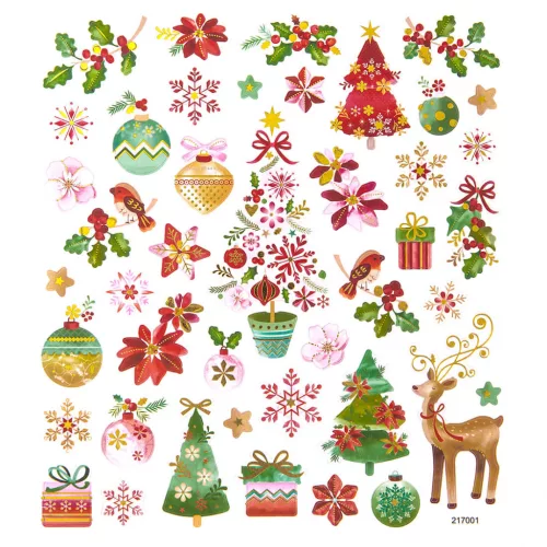 Karácsonyi matrica, xmass, 15x17cm