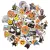 Halloween matrica, vinyl, 6-8cm, 50 db/csomag