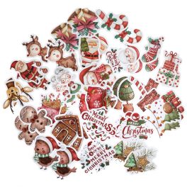 Karácsonyi matrica, vinyl, 4-6cm, 46 db/csomag