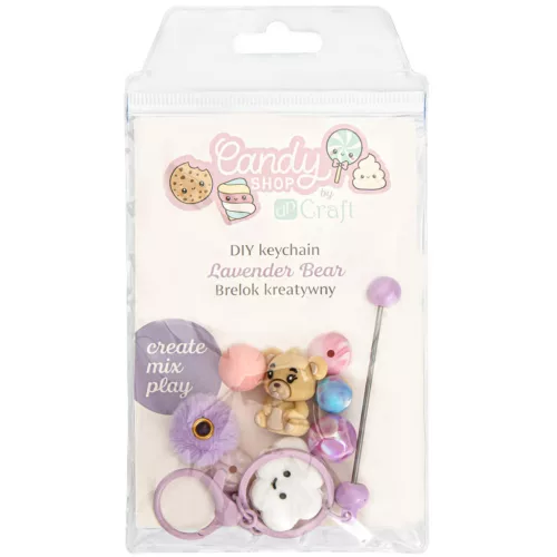 Csináld magad kulcstartó, 9 db-os készlet, Lavender Bear