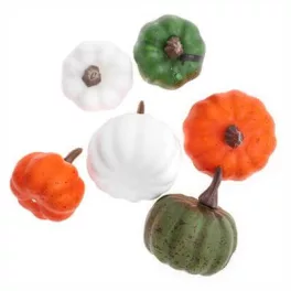 Dekorációs alapanyagok, mini tökök, 6 dbcsomag