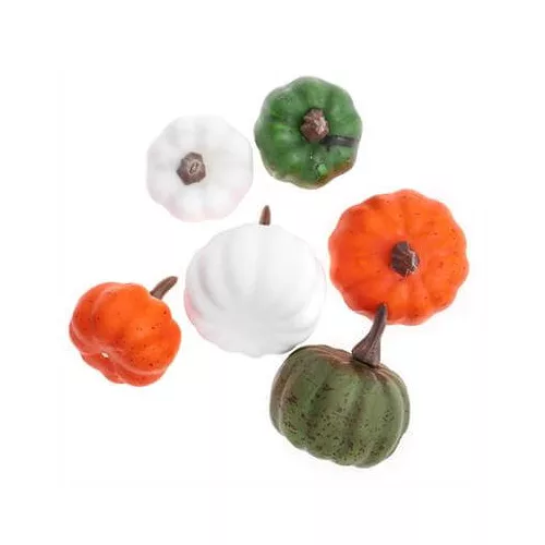 Dekorációs alapanyagok, mini tökök, 6 dbcsomag