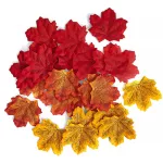 Textil őszi juharlevelek, 50 db/csomag