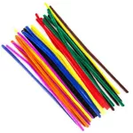 Zsenília drót, 30cm, 8 mm-es vastagság, 25db/csomag, vegyes színek