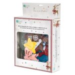 Filc dekorálható karácsonyfa (100x69cm) díszekkel, 26 db-os készlet