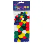 Pom-pom, alap színek, 1-2,5 cm-es, 78 db/csomag
